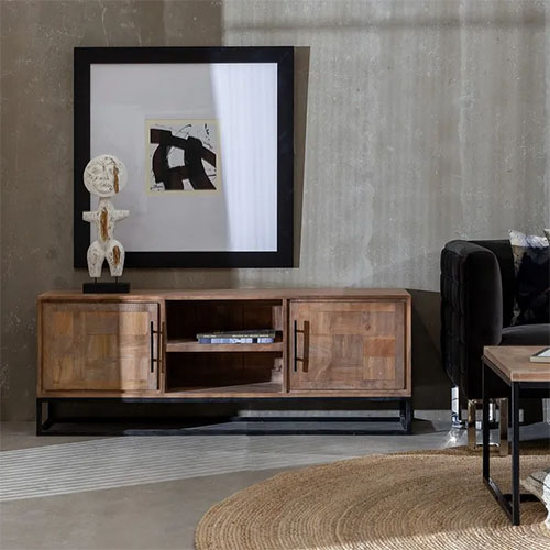 Mueble TV de madera natural de lujo en . Tu tienda de  muebles de lujo