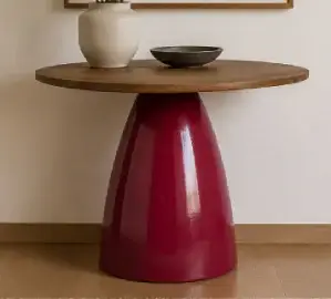 Mesa auxiliar madera y metal Stanley