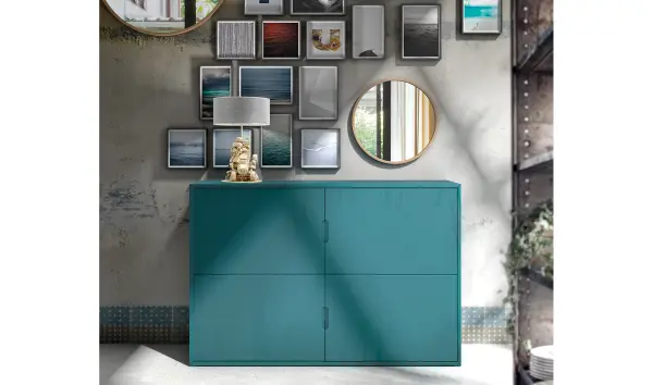 Aparador zapatero 4 puertas industrial Loft