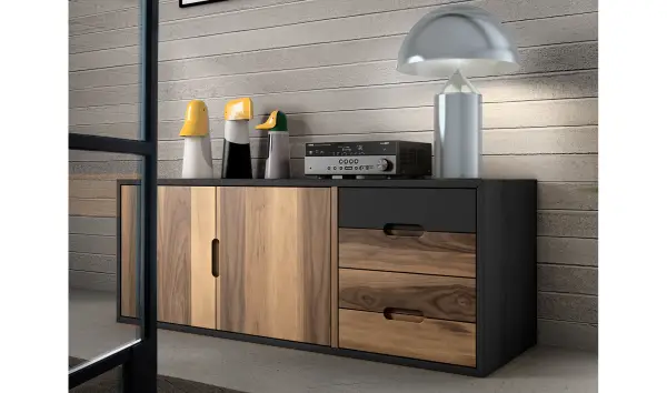 Mueble tv 2 puertas industrial Loft