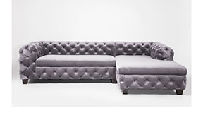 Sof esquinero My Desire gris plata brazo dcha Kare