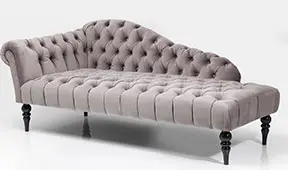 Chaise longue Desiré gris plata Kare