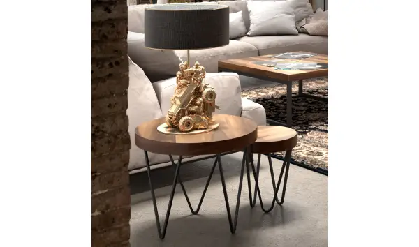 Mesa de rincón industrial Loft