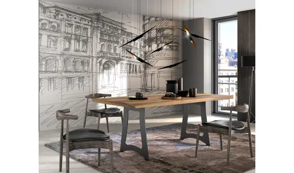 Mesa de comedor industrial Loft