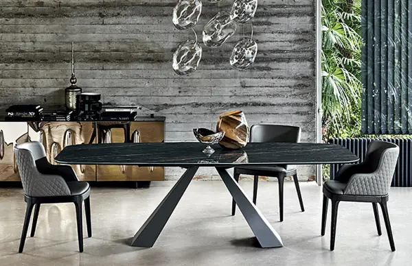 Mesa de comedor extensible madera Moderna Eliot