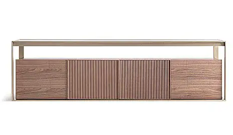 Mueble tv Aisby fresno metal y cristal Mueble tv Aisby fresno metal y cristal