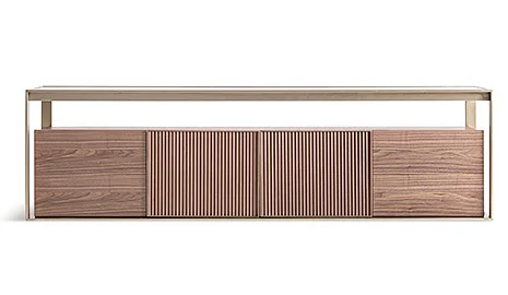 Mueble tv Aisby fresno metal y cristal Mueble tv Aisby fresno metal y cristal