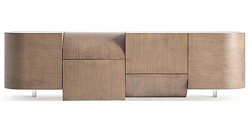 Mueble tv  4 puertas roble marrón Aksaray