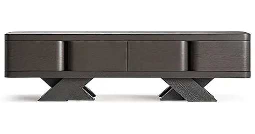 Mueble tv roble negro geométrio Rize Mueble tv roble negro geométrio Rize