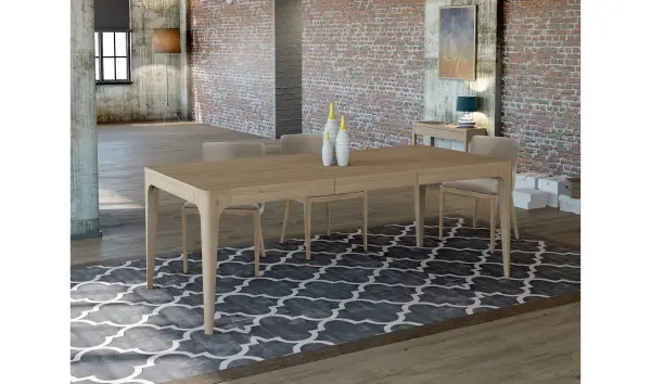 Mesa de comedor extensible nórdica Subai