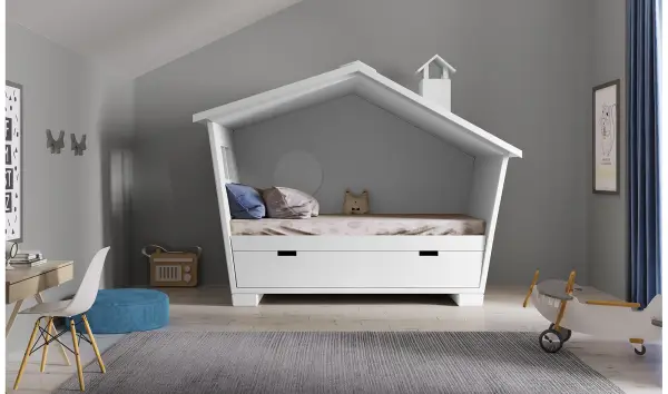 Cama infantil 1 cama 2 aguas Casita
