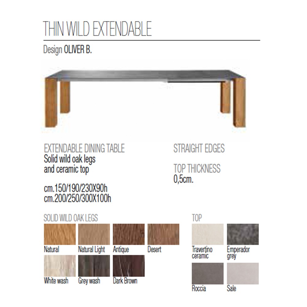 Mesa de comedor extensible Thin wild de Oliver B