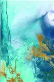 Cuadro canvas gold under the sea I