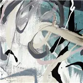 Cuadro canvas tangled I teal version