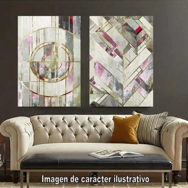 Cuadro canvas blush deco I