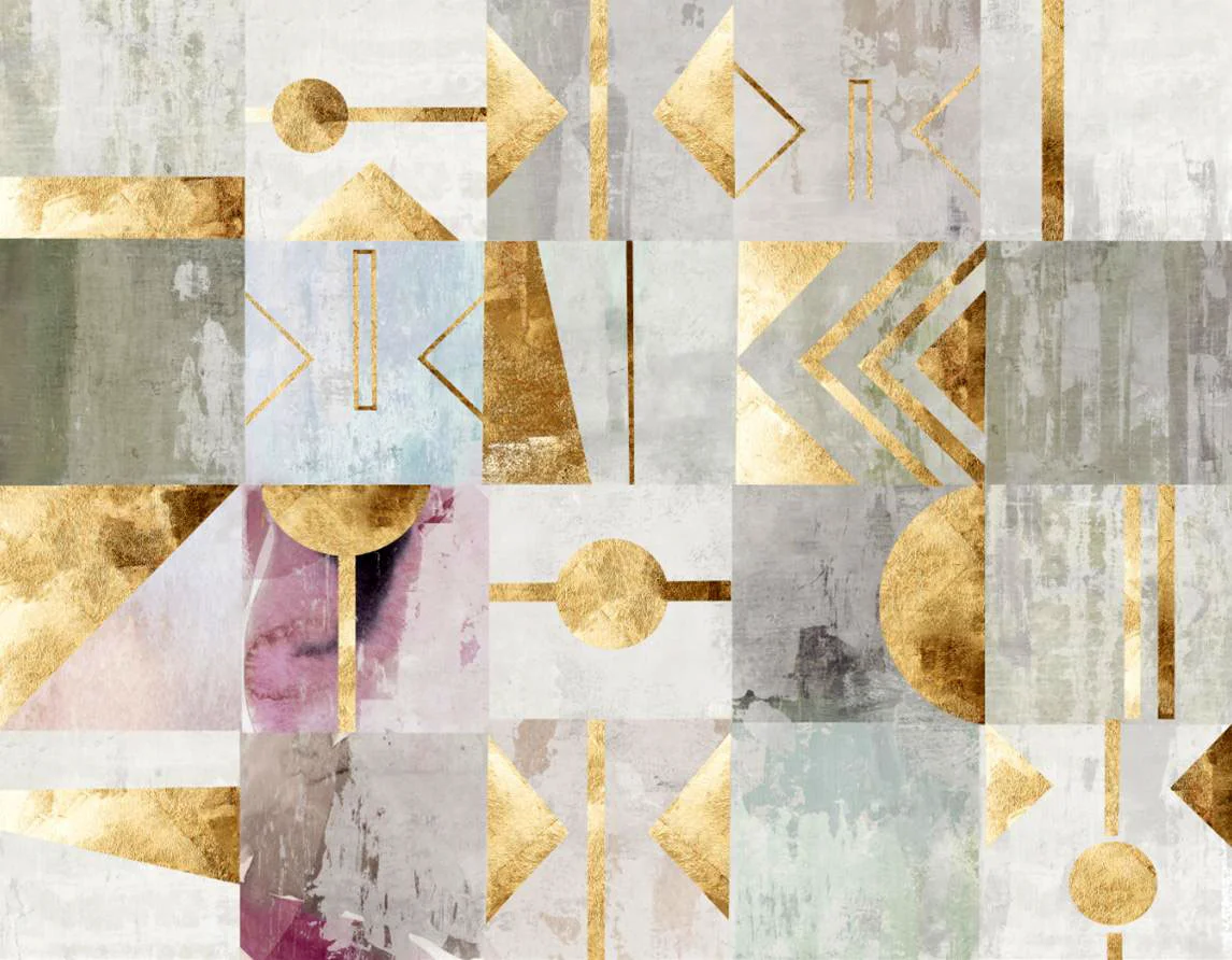 Cuadro canvas gold deco