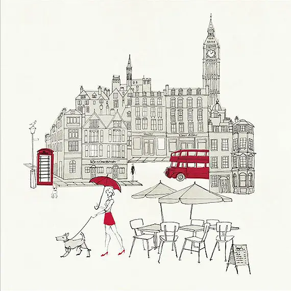 Cuadro canvas london red