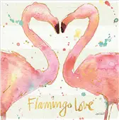 Cuadro canvas flamingo fever