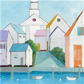 Cuadro canvas harbor town III Cuadro canvas harbor town III
