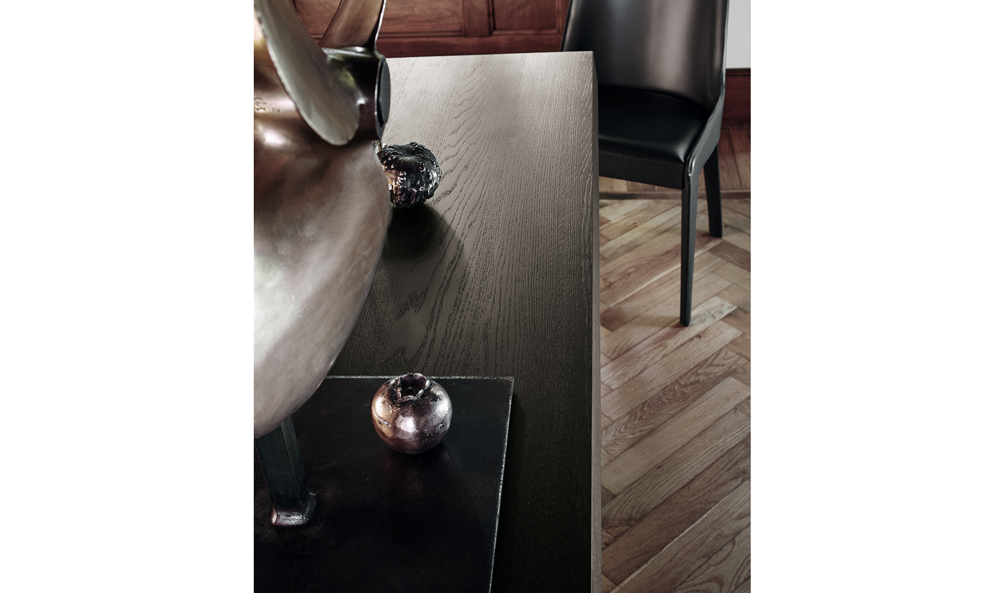 Mesa de comedor roble gris antracita Amond Bonaldo