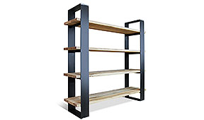 Libreria industrial Albario metal y madera