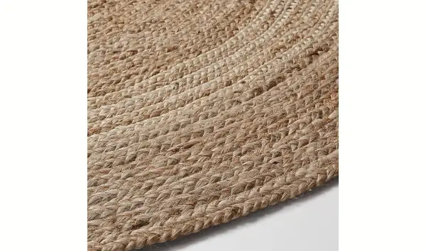 Alfombra Saht en yute natural y gris
