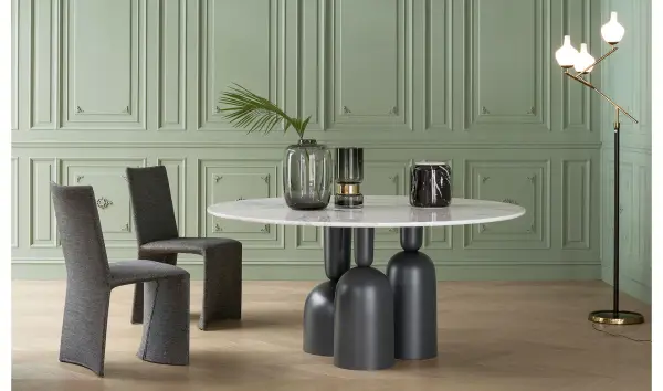 Mesa de comedor redonda calacatta Cop Bonaldo