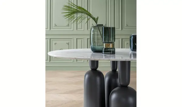Mesa de comedor redonda calacatta Cop Bonaldo
