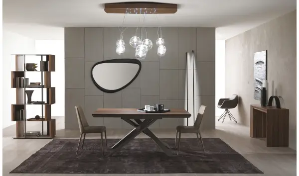 Mesa de comedor nogal canaletto 4x4 Ozzio