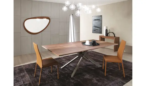 Mesa de comedor nogal canaletto 4x4 Ozzio