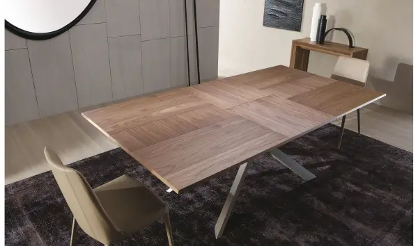 Mesa de comedor nogal canaletto 4x4 Ozzio