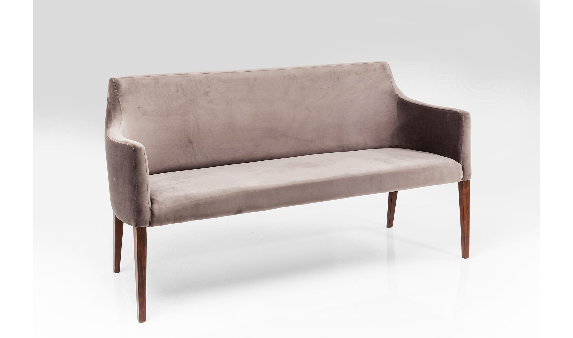 Banco tapizado Mode Velvet gris