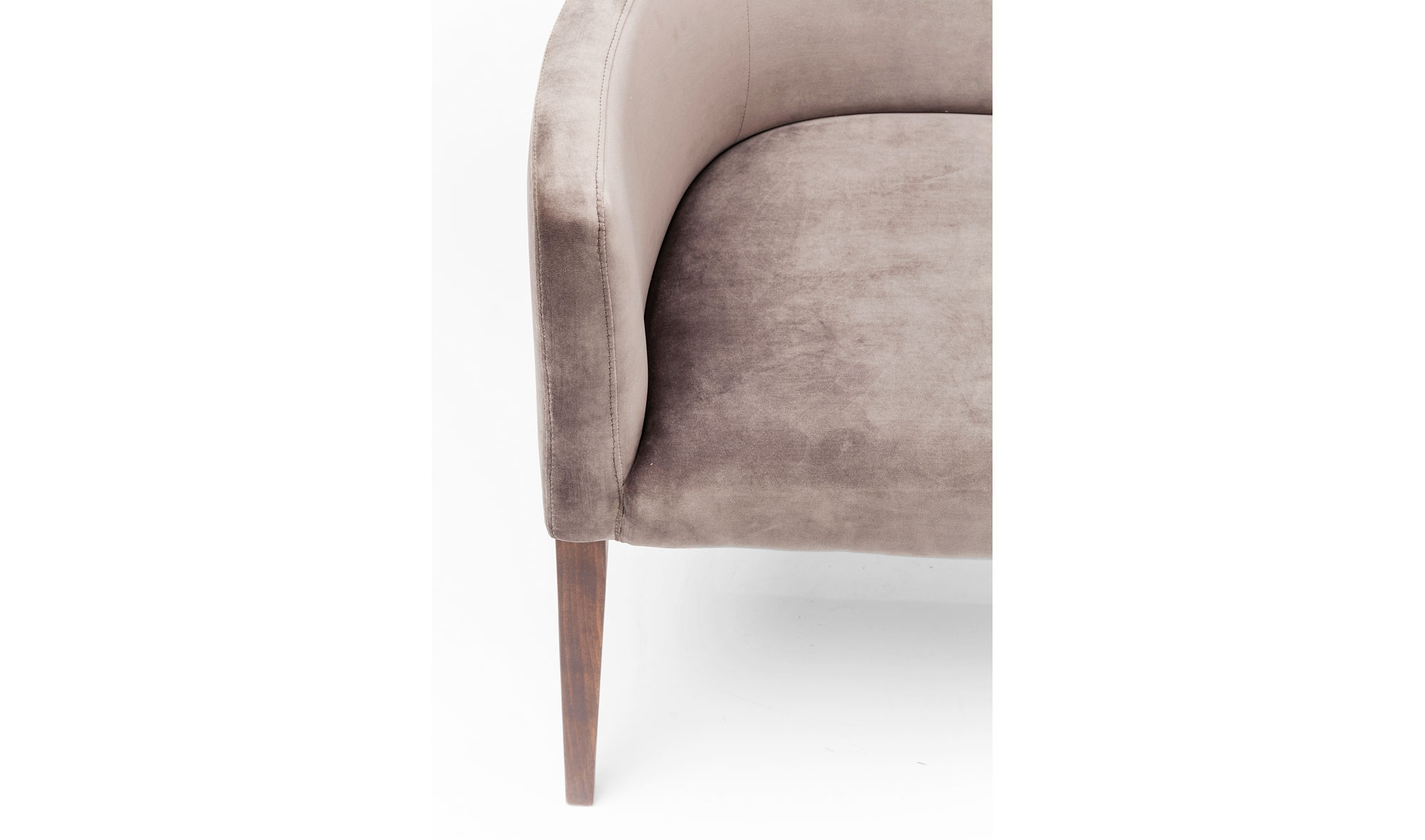Banco tapizado Mode Velvet gris