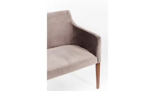 Banco tapizado Mode Velvet gris