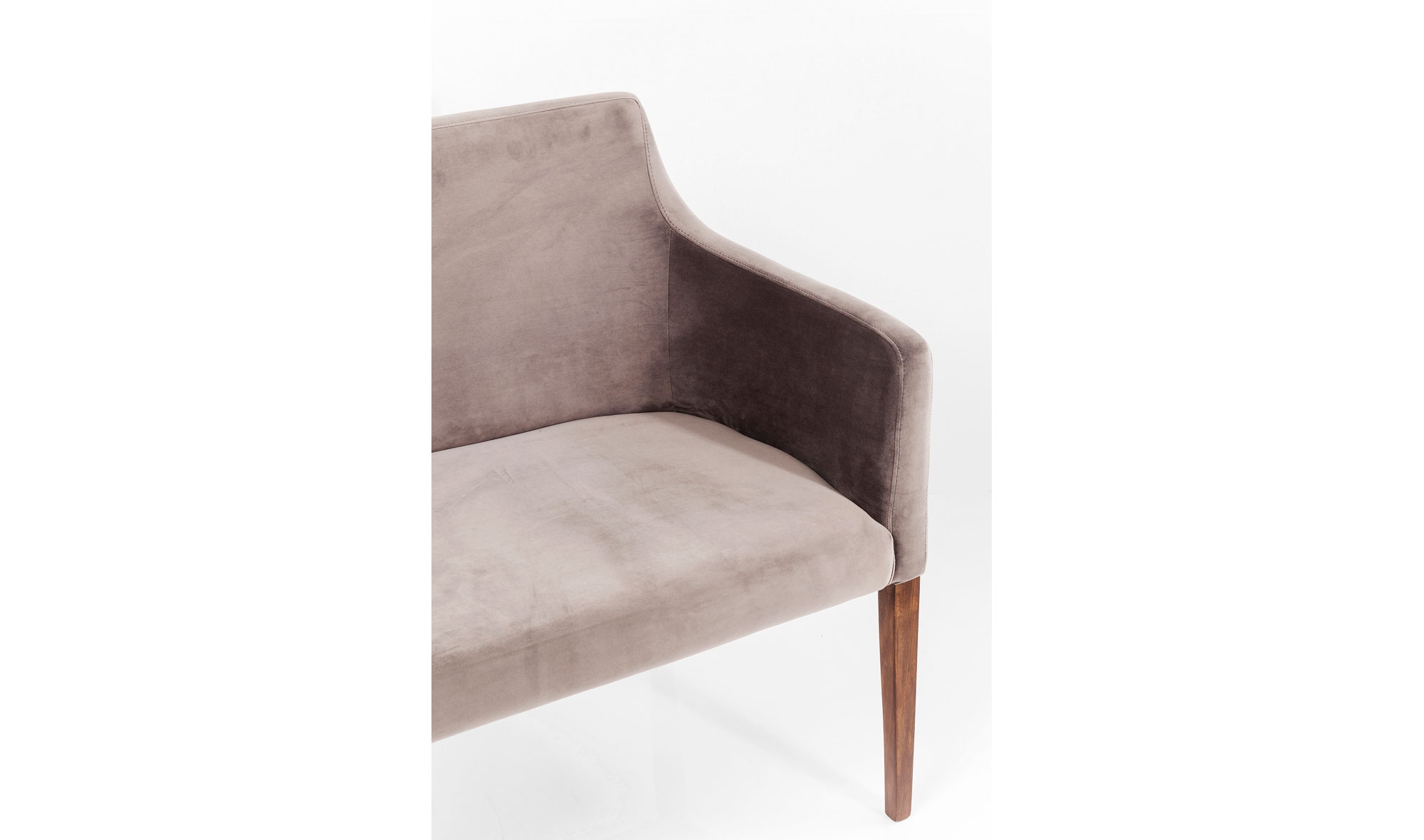 Banco tapizado Mode Velvet gris