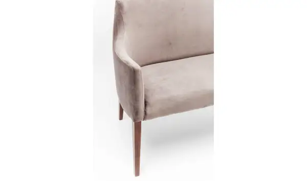 Banco tapizado Mode Velvet gris