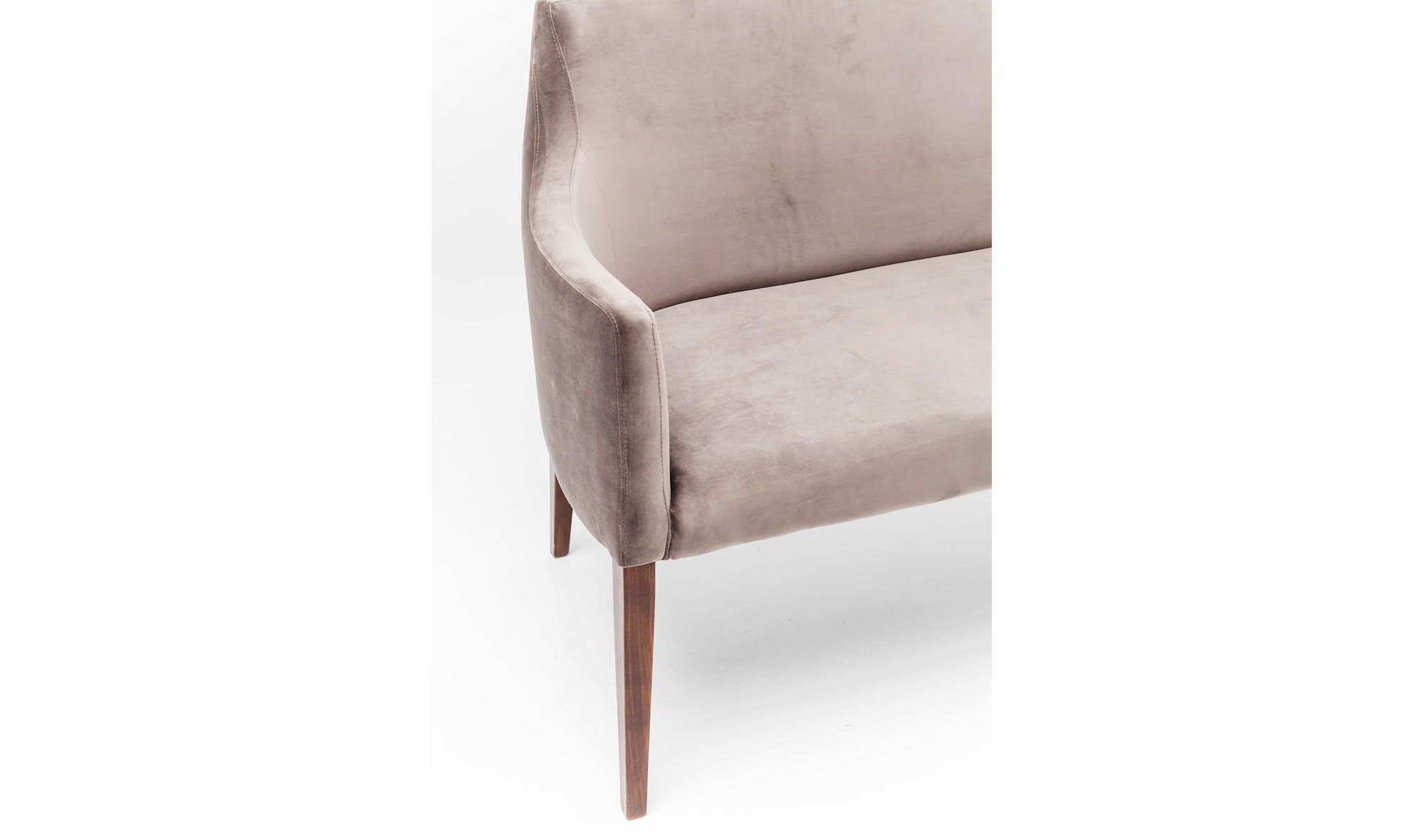 Banco tapizado Mode Velvet gris