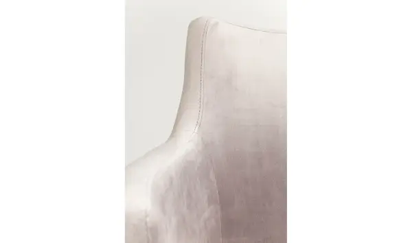Silla gris terciopelo con reposabrazos Mode Velvet
