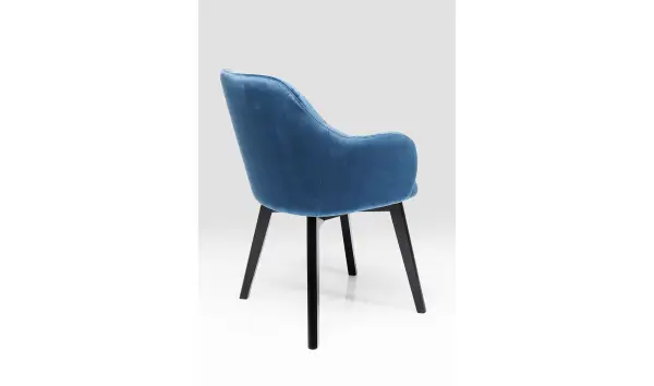 Silla con reposabrazos Lady Velvet Stitch petróleo