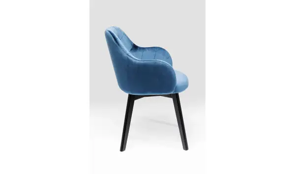 Silla con reposabrazos Lady Velvet Stitch petróleo