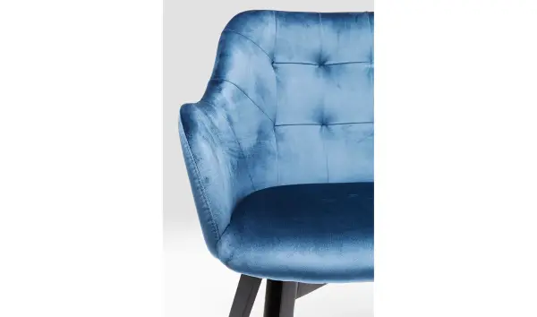 Silla con reposabrazos Lady Velvet Stitch petróleo