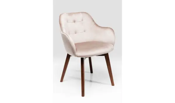 Silla con reposabrazos Lady Velvet Stitch gris
