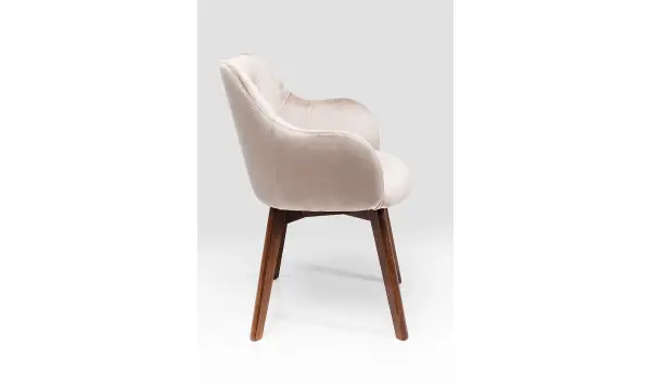 Silla con reposabrazos Lady Velvet Stitch gris