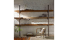 Librera industrial madera reciclada y metal Jcenas 