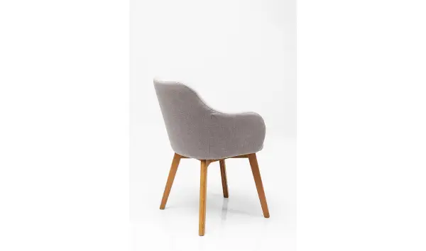 Silla con reposabrazos Lady gris