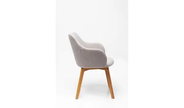 Silla con reposabrazos Lady gris