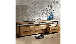 Mueble de televisin vintage de hierro y madera  Urban Big