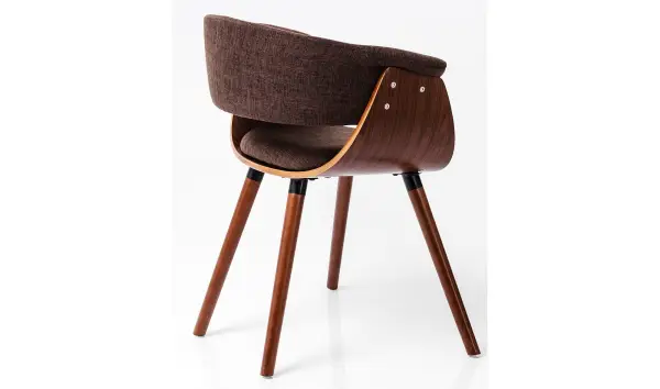 Silla marrón de madera con reposabrazos Monaco