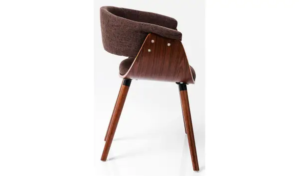 Silla marrón de madera con reposabrazos Monaco