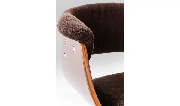 Silla marrón de madera con reposabrazos Monaco